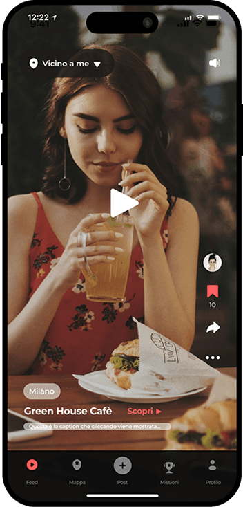 App feed section mockup